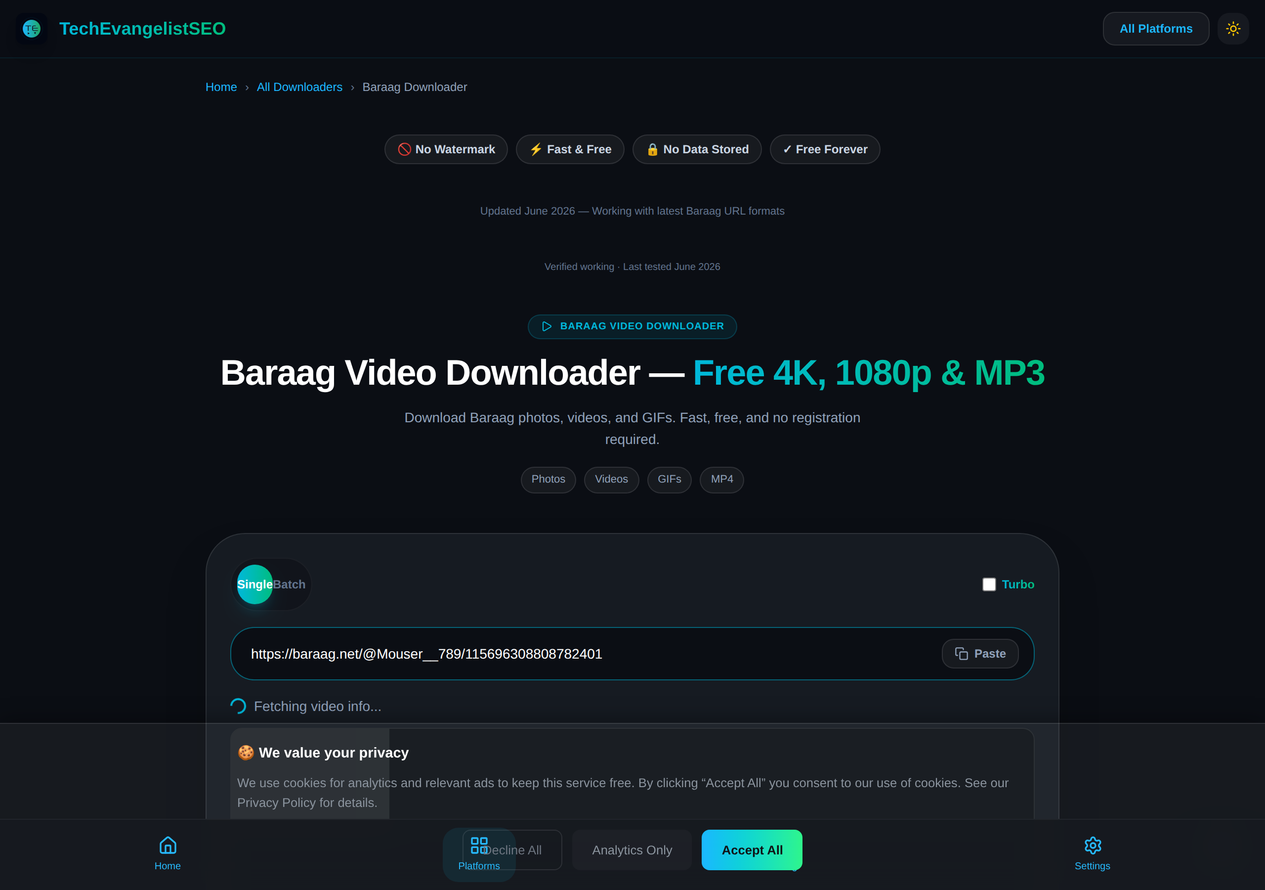 Baraag — Info Fetched