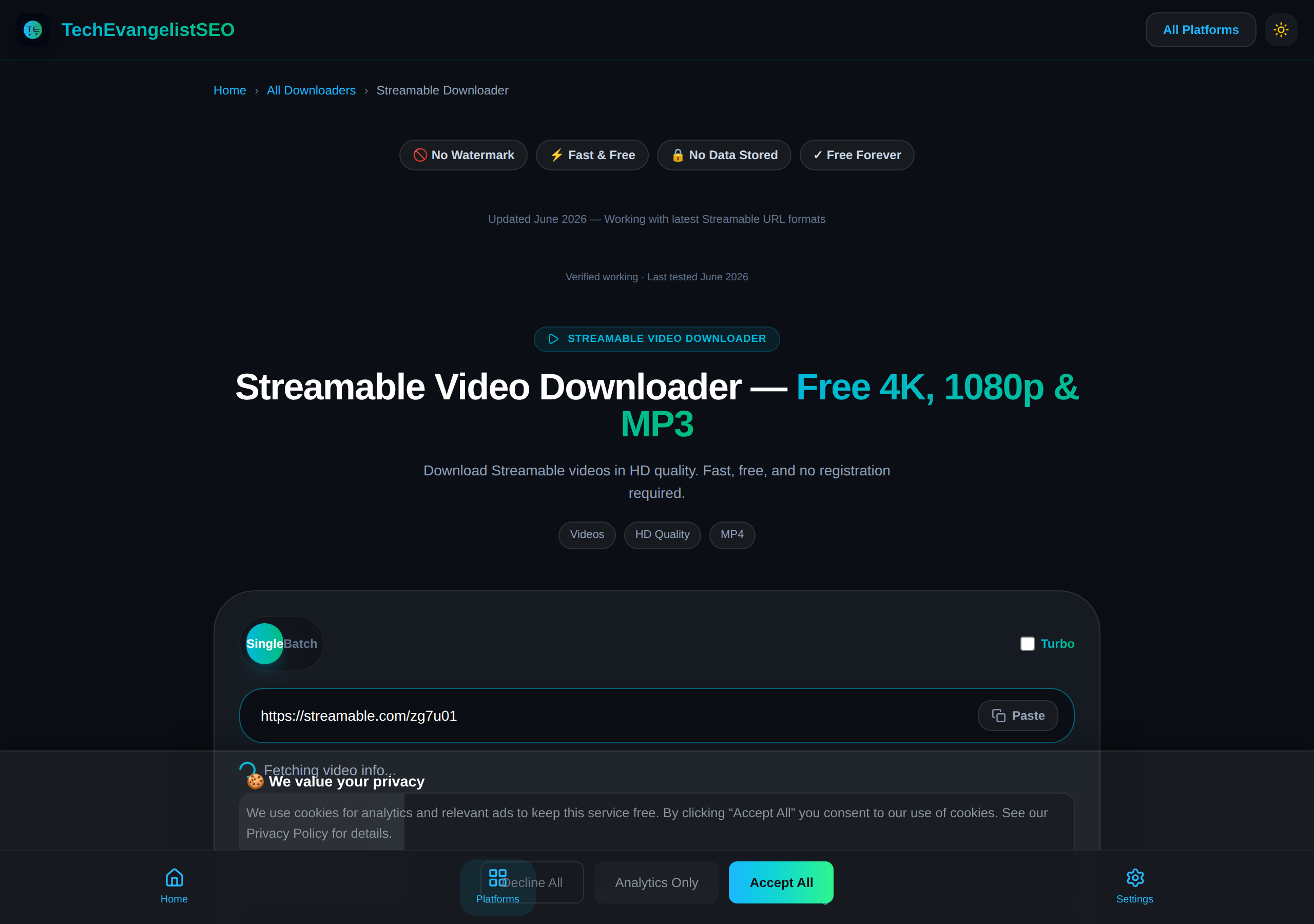 Streamable — Info Fetched