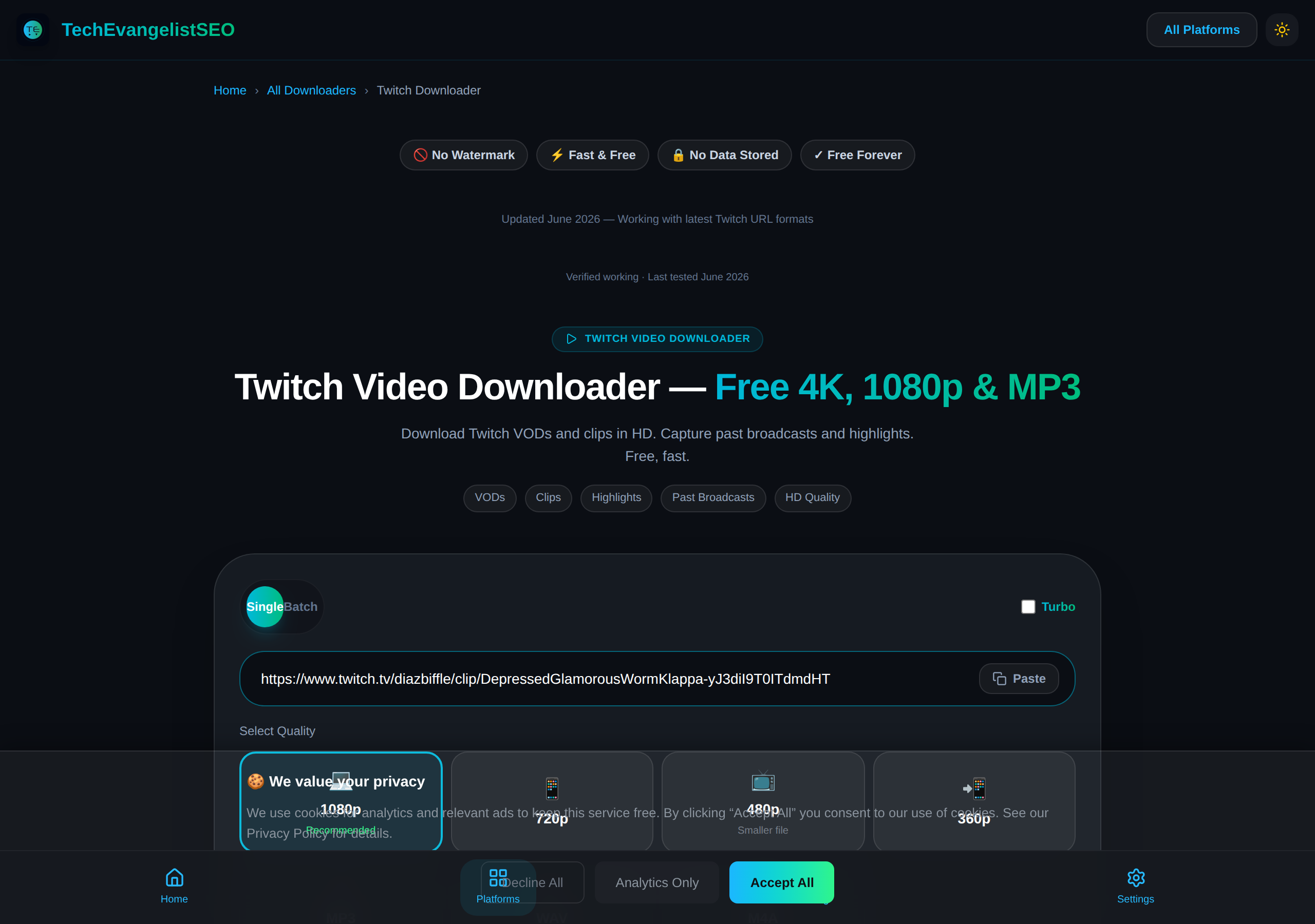 Twitch โ Paste URL