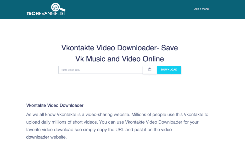 Vkontakte Video Downloader- Save Vk Music and Video Online