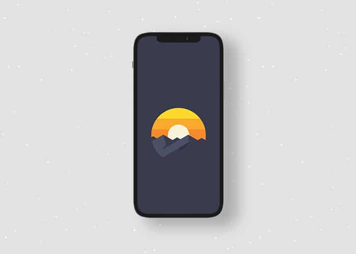 Simple sunrise wallpaper for iPhone