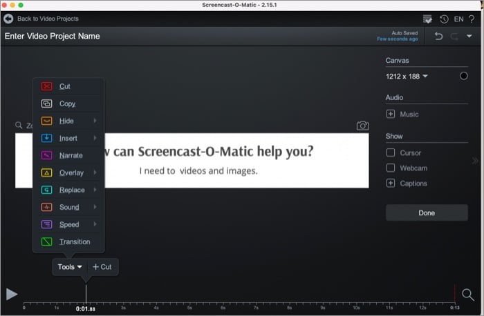 Edit screen recording videos easily with Screencast-O-Matic on Mac