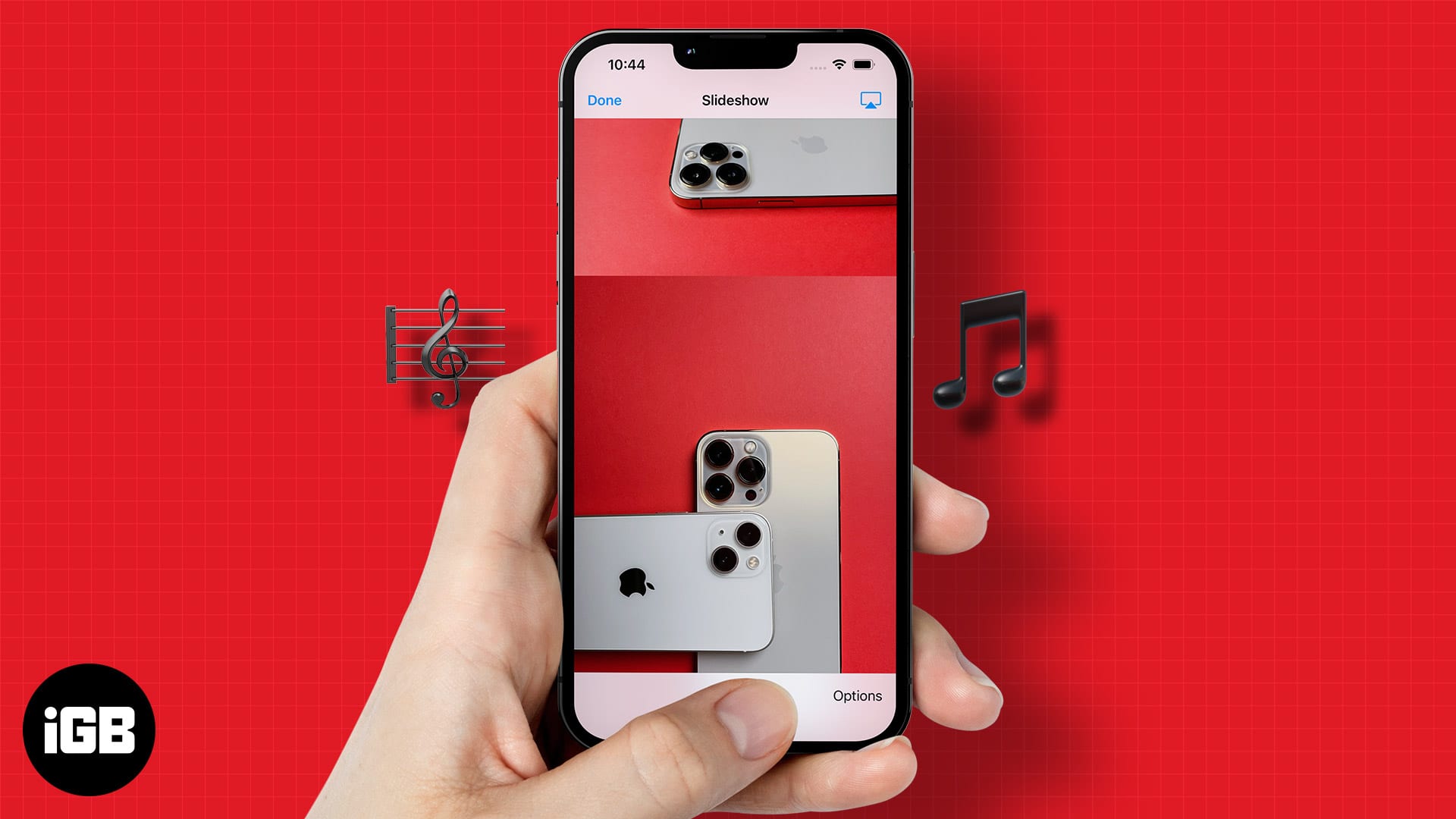 How to create a slideshow with music on iPhone