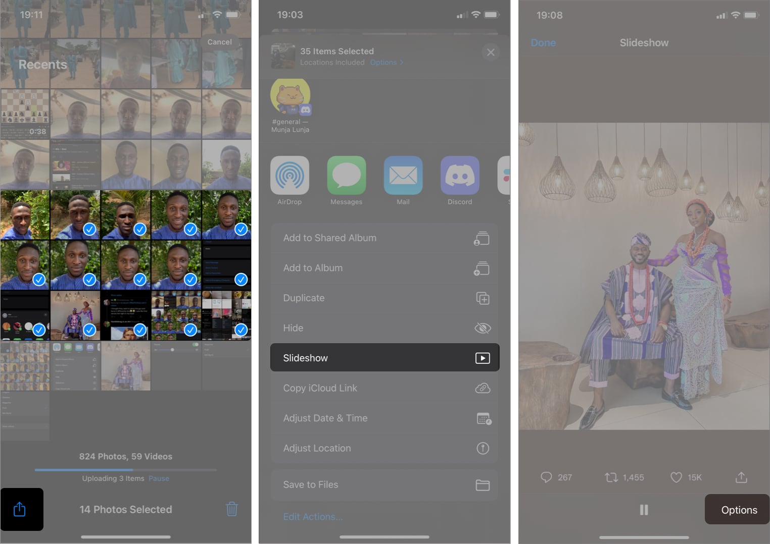 Make a slideshow with music using the Photos app